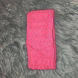 Girls youth winter head gear. Pink and Cream fur lines